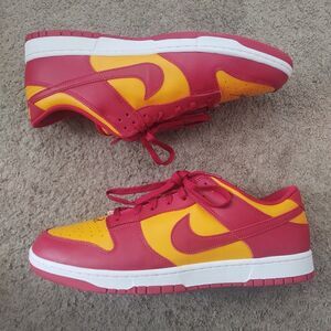 NBA Autographed!!! Nike Dunk Low Retro Red/Gold Men's Size 15 BRAND NEW IN BOX
